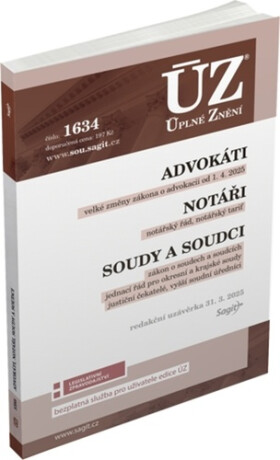 ÚZ č. 1634 - Advokáti, Notáři, Soudci a soudy - neuveden