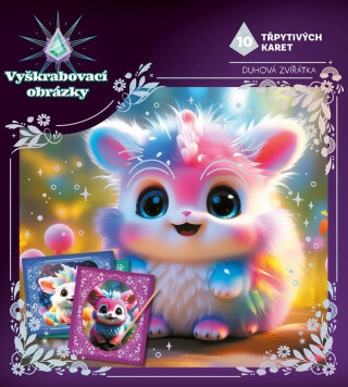 Vyškrabovací obrázky Duhová zvířátka - 