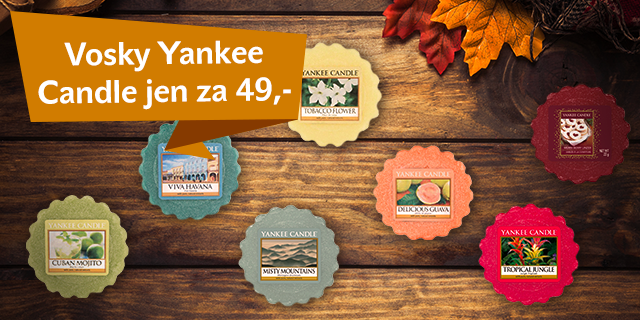 Všechny vosky Yankee Candle jen za 49 Kč!